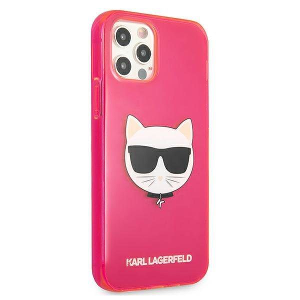 Karl Lagerfeld KLHCP12LCHTRP Glitter Choupette Pink Fluo iPhone 12 Pro Max Tok