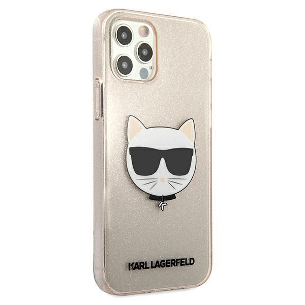 Karl Lagerfeld KLHCP12LCHTUGLGO Glitter Choupette Gold iPhone 12 Pro Max Tok