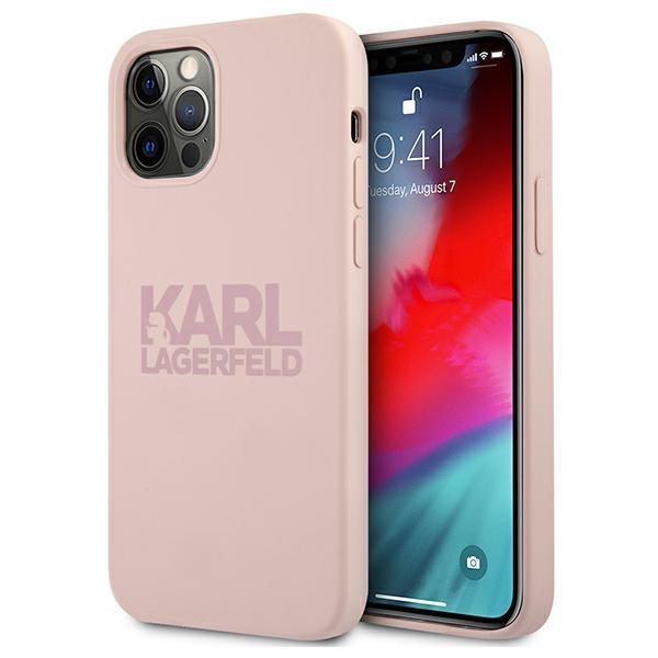 Karl Lagerfeld KLHCP12LSTKLTLP Silicone STACK Logo Pink iPhone 12 Pro Max Tok