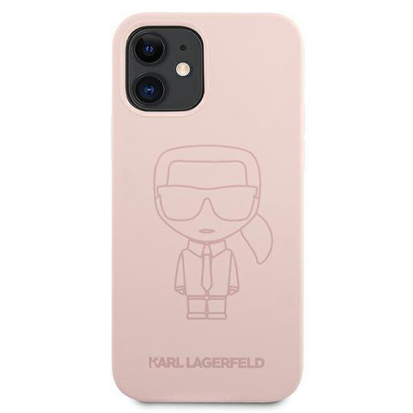 Karl Lagerfeld KLHCP12SSILTTPI Silicone Ikonik Pink iPhone 12 Mini Tok