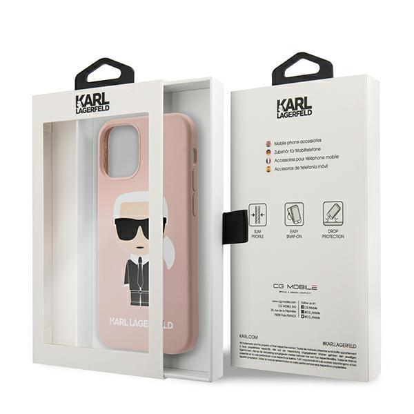 Karl Lagerfeld KLHCP12SSLFKPI Light Pink Silicone Iconic iPhone 12 Mini Tok