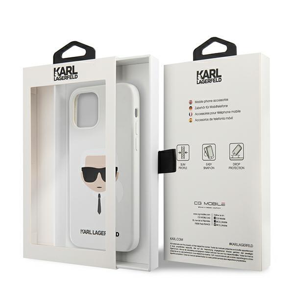 Karl Lagerfeld KLHCP12SSLKHWH White Silicone Karl`s Head iPhone 12 Mini Tok