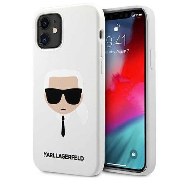 Karl Lagerfeld KLHCP12SSLKHWH White Silicone Karl`s Head iPhone 12 Mini Tok