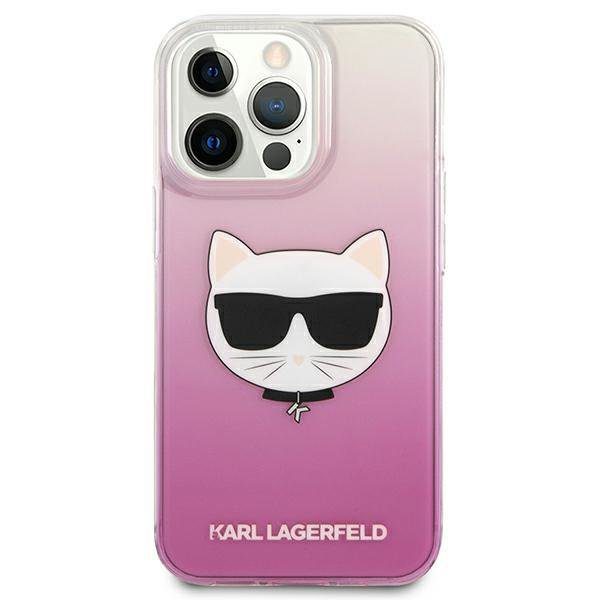 Karl Lagerfeld KLHCP13LCTRP Choupette Head Pink iPhone 13 Pro Tok