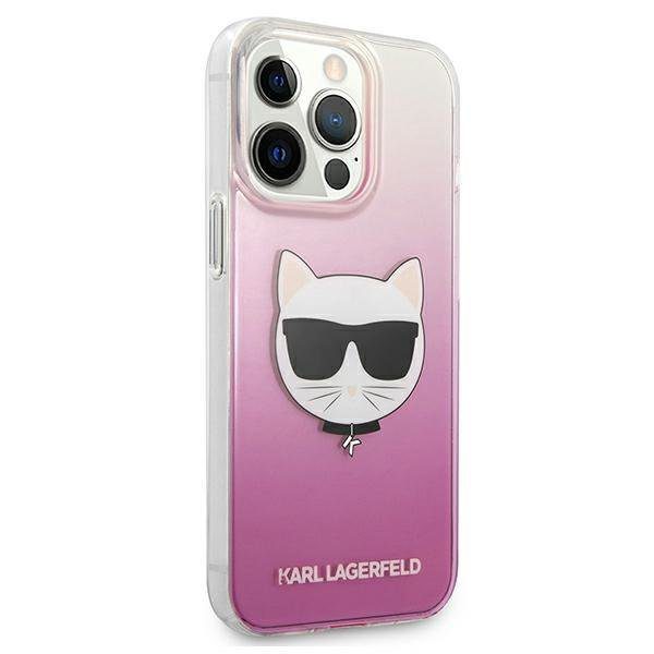 Karl Lagerfeld KLHCP13LCTRP Choupette Head Pink iPhone 13 Pro Tok