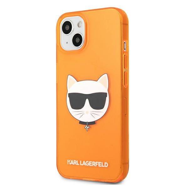 Karl Lagerfeld KLHCP13SCHTRO Glitter Choupette Fun Orange iPhone 13 Mini Tok