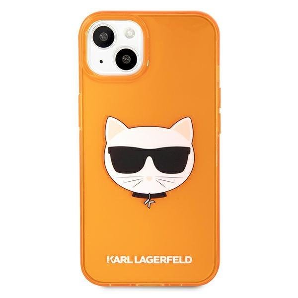 Karl Lagerfeld KLHCP13SCHTRO Glitter Choupette Fun Orange iPhone 13 Mini Tok