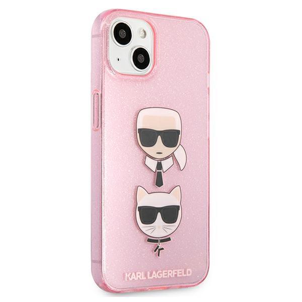 Karl Lagerfeld KLHCP13SKCTUGLP Glitter Karl'S&Choupette Pink iPhone 13 Mini Tok