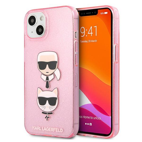 Karl Lagerfeld KLHCP13SKCTUGLP Glitter Karl'S&Choupette Pink iPhone 13 Mini Tok