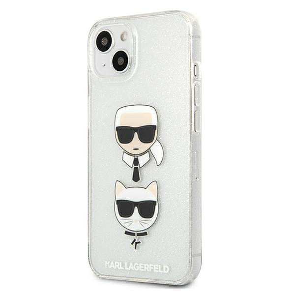 Karl Lagerfeld KLHCP13SKCTUGLS Glitter Karl'S&Choupette Silver iPhone 13 Mini Tok
