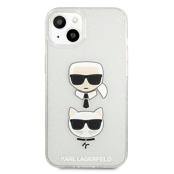 Karl Lagerfeld KLHCP13SKCTUGLS Glitter Karl'S&Choupette Silver iPhone 13 Mini Tok