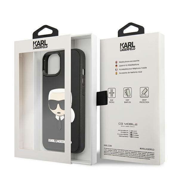Karl Lagerfeld KLHCP13SKH3DBK Black 3D Rubber Karl`s Head iPhone 13 Mini Tok