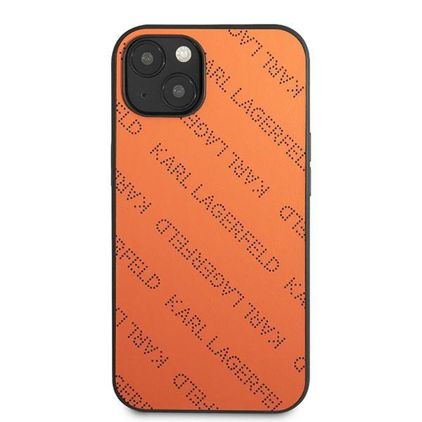 Karl Lagerfeld KLHCP13SPTLO Orange Perforated Allover iPhone 13 Mini Tok