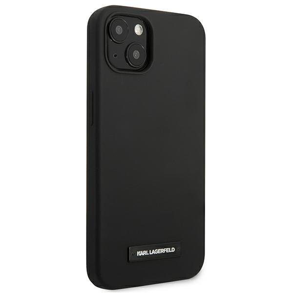 Karl Lagerfeld KLHCP13SSLMP1K Black Silicone Plaque iPhone 13 Mini Tok
