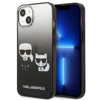 Karl Lagerfeld KLHCP13STGKCK Black Gradient Ikonik Karl & Choupette iPhone 13 Mini Tok