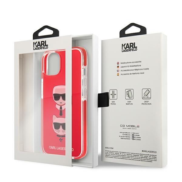 Karl Lagerfeld KLHCP13STPE2TR Red Karl&Choupette Head iPhone 13 Mini Tok