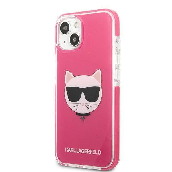 Karl Lagerfeld KLHCP13STPECPI Fuschia Choupette Head iPhone 13 Mini Tok