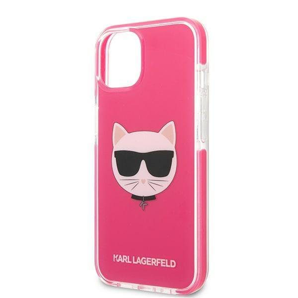 Karl Lagerfeld KLHCP13STPECPI Fuschia Choupette Head iPhone 13 Mini Tok