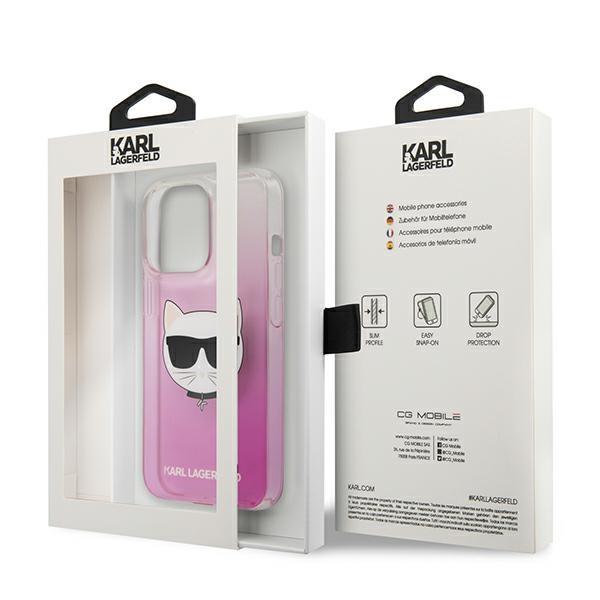 Karl Lagerfeld KLHCP13XCTRP Choupette Head Pink iPhone 13 Pro Max Tok