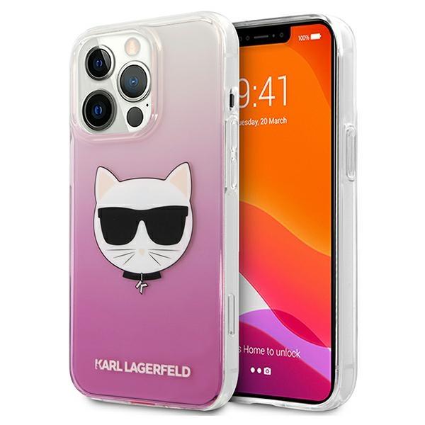 Karl Lagerfeld KLHCP13XCTRP Choupette Head Pink iPhone 13 Pro Max Tok