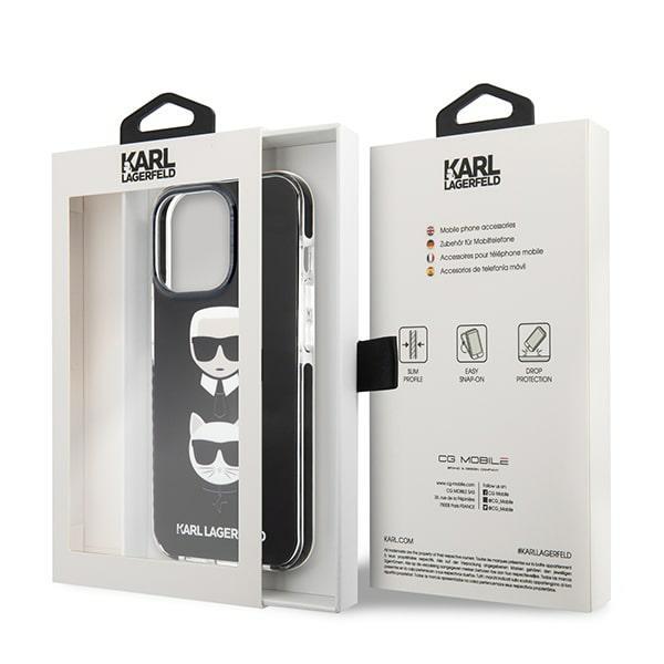 Karl Lagerfeld KLHCP13XTPE2TK Black Karl&Choupette Head iPhone 13 Pro Max Tok