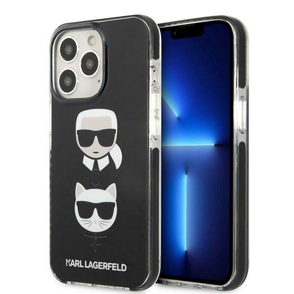 Karl Lagerfeld KLHCP13XTPE2TK Black Karl&Choupette Head iPhone 13 Pro Max Tok
