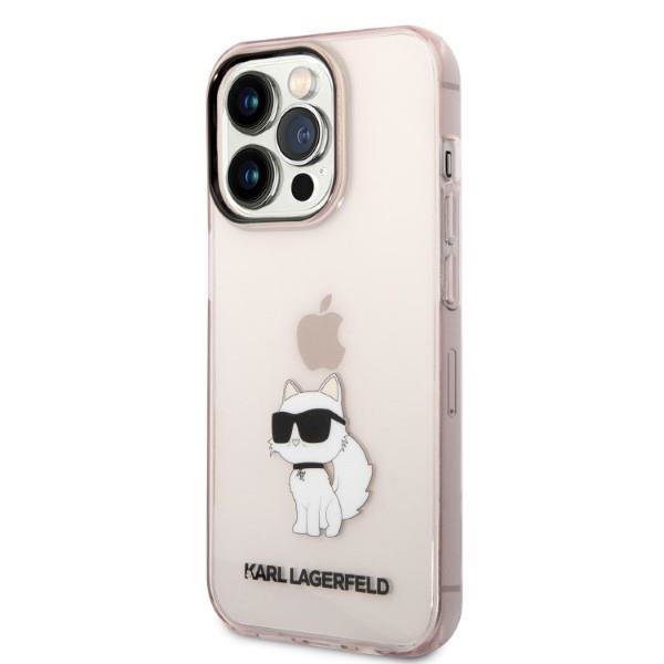 Karl Lagerfeld KLHCP14LHNCHTCP Pink Ikonik Choupette iPhone 14 Pro Tok