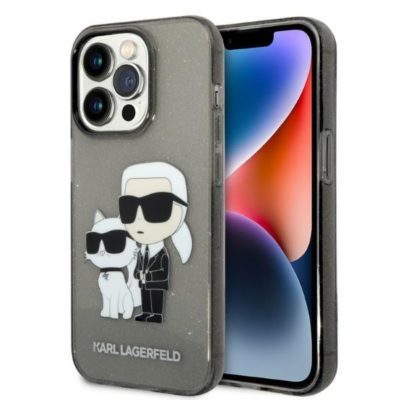 Karl Lagerfeld KLHCP14LHNKCTGK Black IML GLIT NFT Karl&Choupette iPhone 14 Pro Tok