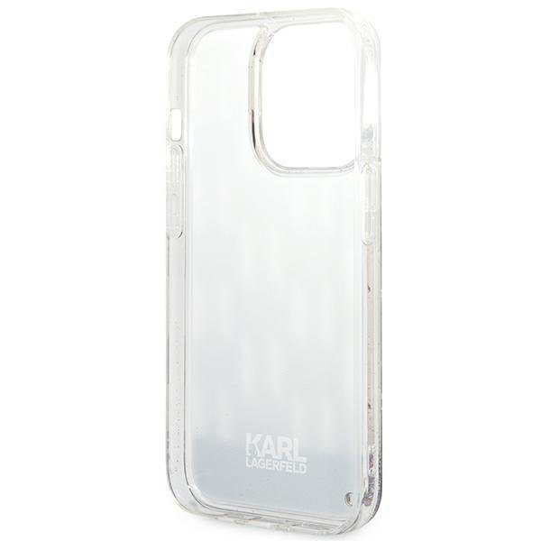 Karl Lagerfeld KLHCP14LLMNMS Silver Liquid Glitter Monogram iPhone 14 Pro Tok