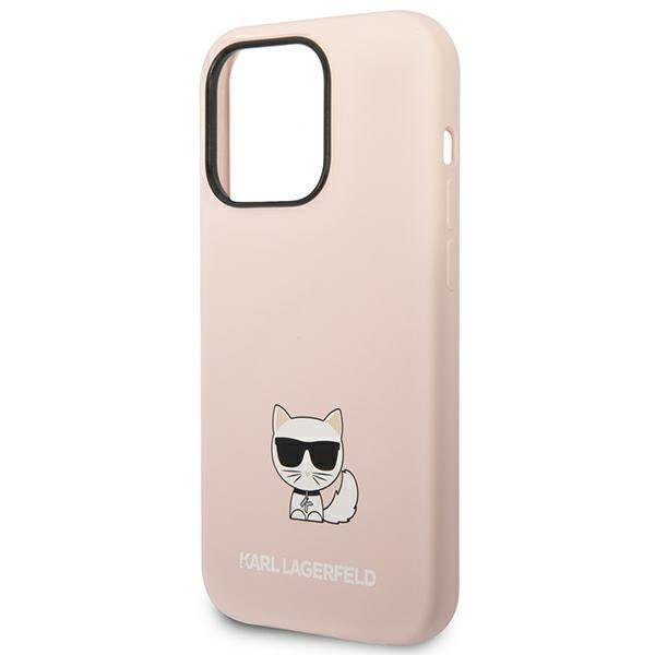 Karl Lagerfeld KLHCP14LSLCTPI Light Pink Silicone Choupette Body iPhone 14 Pro Tok