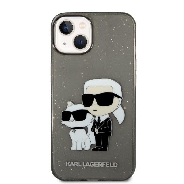 Karl Lagerfeld KLHCP14MHNKCTGK Black IML GLIT NFT Karl&Choupette iPhone 14 Plus Tok