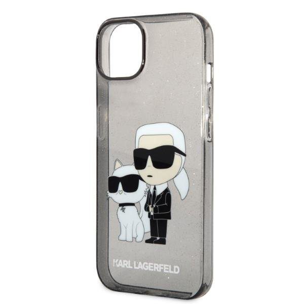 Karl Lagerfeld KLHCP14MHNKCTGK Black IML GLIT NFT Karl&Choupette iPhone 14 Plus Tok
