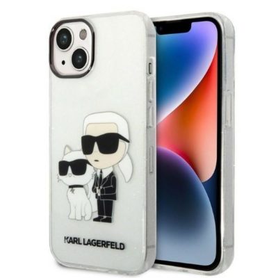 Karl Lagerfeld KLHCP14MHNKCTGT Transparent IML GLIT NFT Karl&Choupette iPhone 14 Plus Tok
