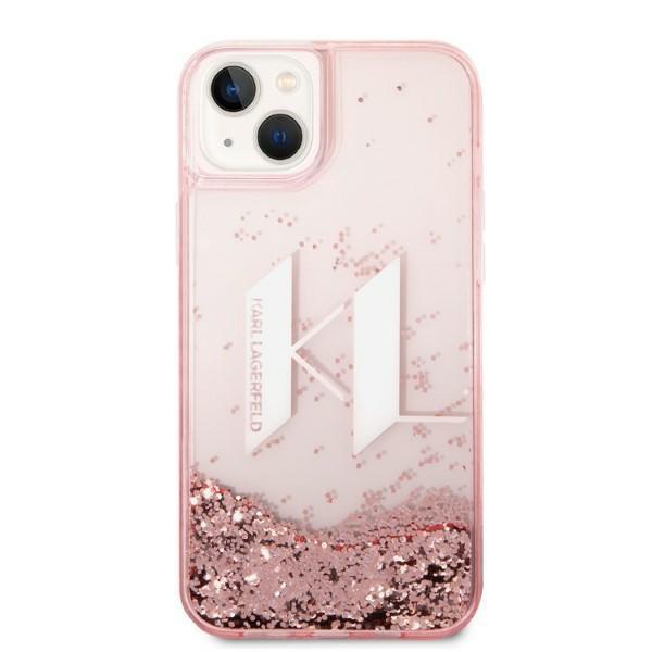 Karl Lagerfeld KLHCP14MLBKLCP Pink Liquid Glitter Big KL iPhone 14 Plus Tok