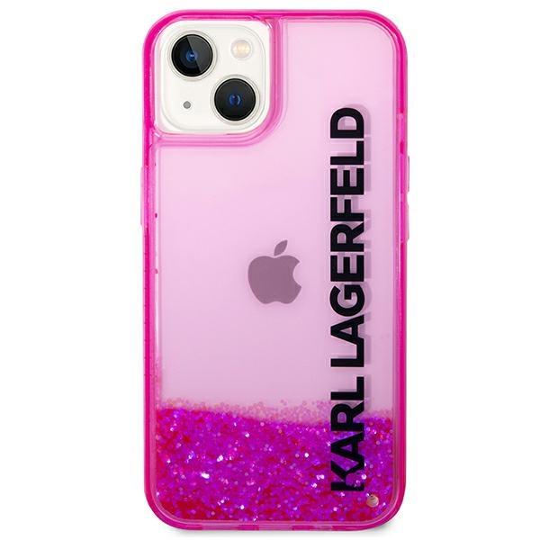 Karl Lagerfeld KLHCP14MLCKVF Pink Liquid Glitter Elong iPhone 14 Plus Tok