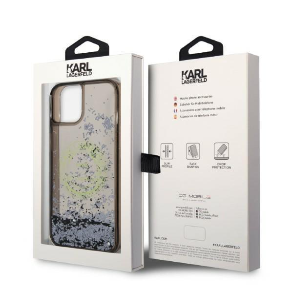 Karl Lagerfeld KLHCP14MLCRSGRK Black Liquid Glitter RSG iPhone 14 Plus Tok
