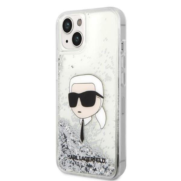 Karl Lagerfeld KLHCP14MLNKHCH Silver Glitter Karl Head iPhone 14 Plus Tok