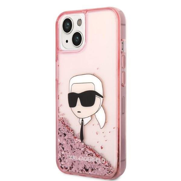 Karl Lagerfeld KLHCP14MLNKHCP Pink Glitter Karl Head iPhone 14 Plus Tok