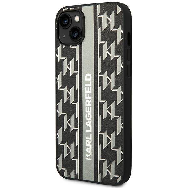 Karl Lagerfeld KLHCP14MPGKLSKG Grey Monogram Stripe iPhone 14 Plus Tok