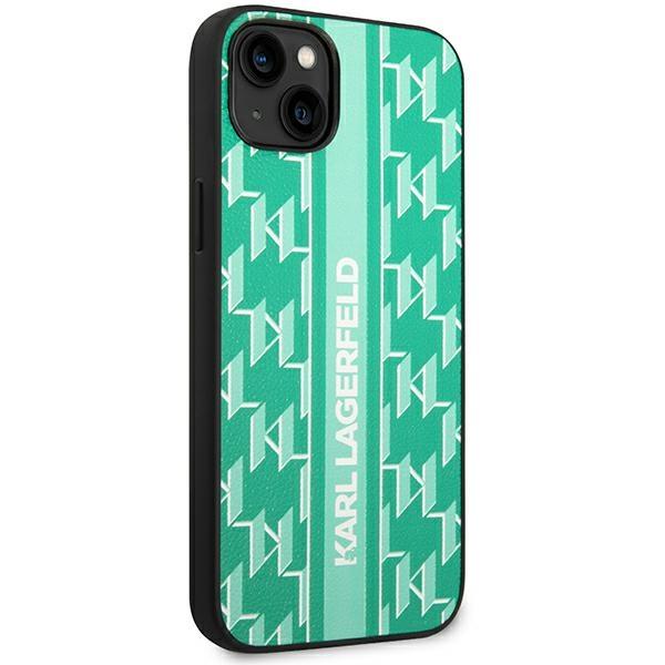 Karl Lagerfeld KLHCP14MPGKLSKN Green Monogram Stripe iPhone 14 Plus Tok