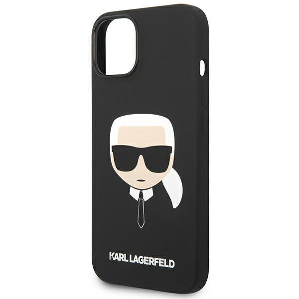 Karl Lagerfeld KLHCP14MSLKHBK Black Silicone Karl`s Head iPhone 14 Plus Tok