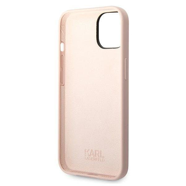 Karl Lagerfeld KLHCP14MSLKHLP Pink Silicone Karl`s Head iPhone 14 Plus Tok
