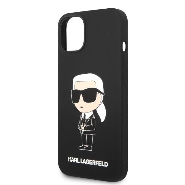 Karl Lagerfeld KLHCP14MSNIKBCK Black Silicone Ikonik iPhone 14 Plus Tok