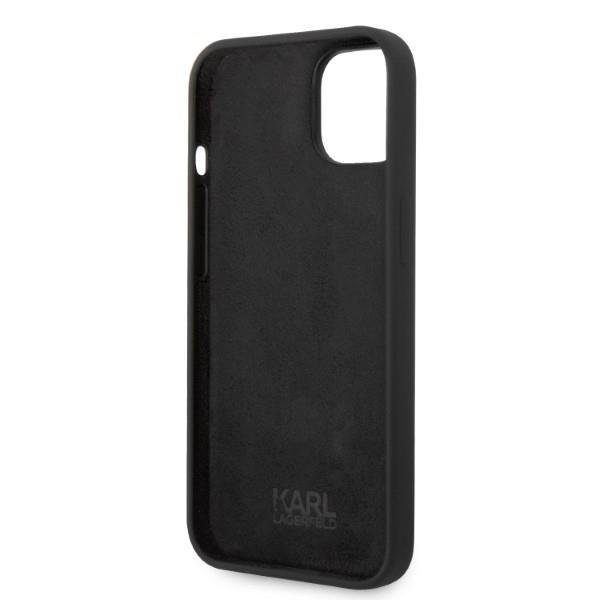 Karl Lagerfeld KLHCP14MSNIKBCK Black Silicone Ikonik iPhone 14 Plus Tok