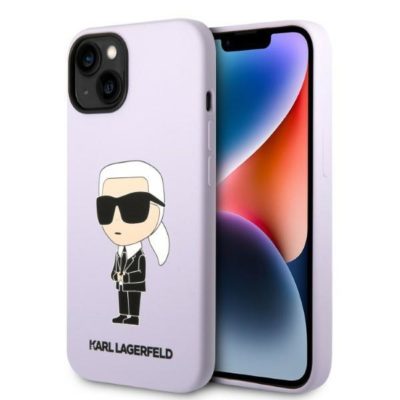 Karl Lagerfeld KLHCP14MSNIKBCU Purple Silicone Ikonik iPhone 14 Plus Tok