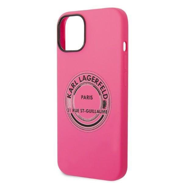 Karl Lagerfeld KLHCP14MSRSGRCF Pink Silicone RSG iPhone 14 Plus Tok