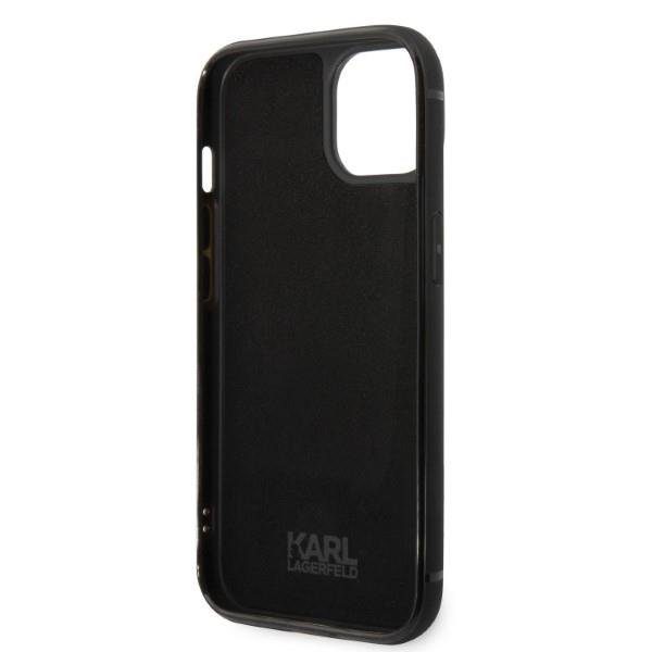 Karl Lagerfeld KLHCP14SCSSK Black Signature Logo Cardslot iPhone 14 Tok