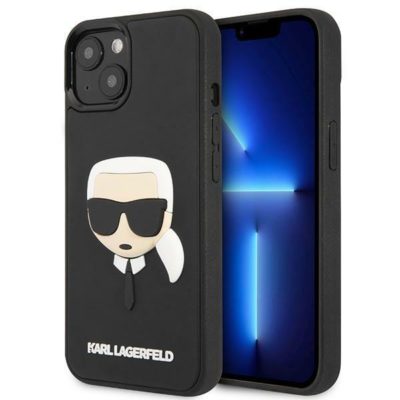 Karl Lagerfeld KLHCP14SKH3DBK Black 3D Rubber Karl`s Head iPhone 14 Tok