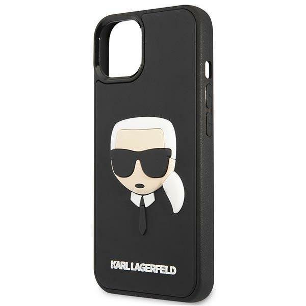 Karl Lagerfeld KLHCP14SKH3DBK Black 3D Rubber Karl`s Head iPhone 14 Tok