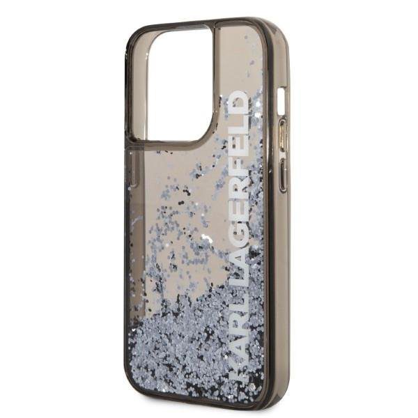 Karl Lagerfeld KLHCP14XLCKVK Black Liquid Glitter Elong iPhone 14 Pro Max Tok